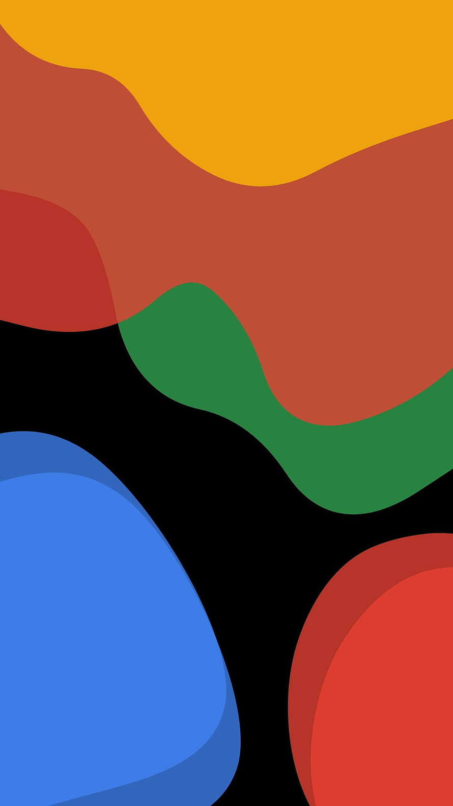 Abstract Colorful Shapes on Black Background HD phone wallpaper