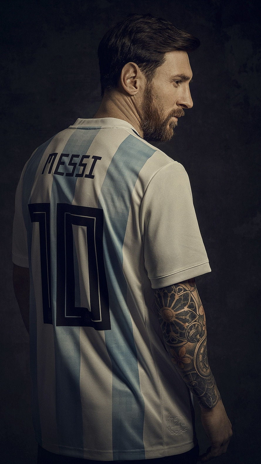 Lionel Messi Argentina National Team Jersey Portrait HD phone wallpaper