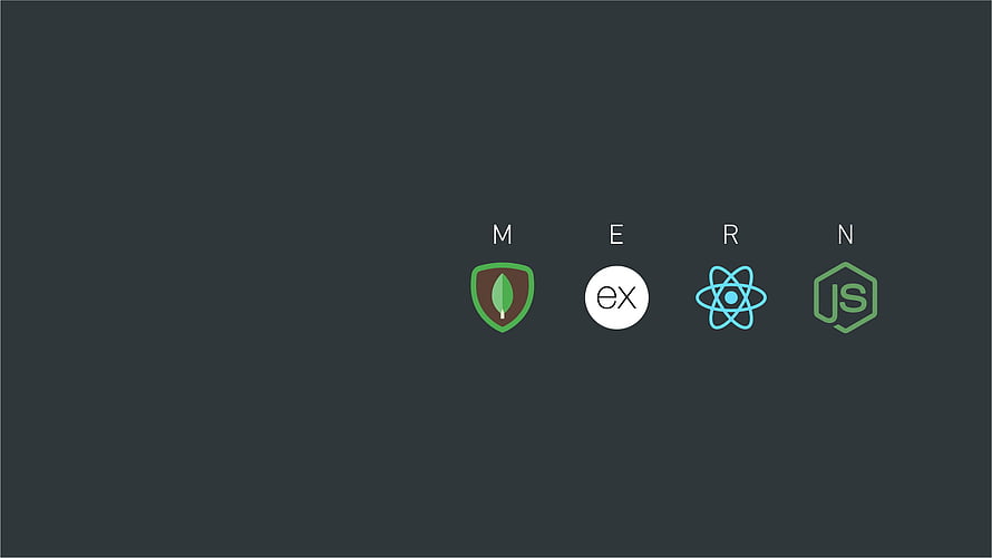 MERN Stack Development Logos Wallpaper Featuring MongoDB Express React and Node.js HD wallpaper