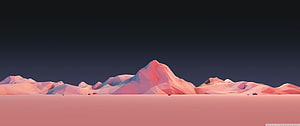 Low Poly Pink Mountain Landscape Digital Art Wallpaper HD wallpaper