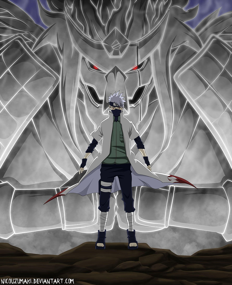 Kakashi Hatake with Susanoo Anime Wallpaper HD phone wallpaper