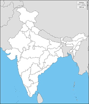 Political Map of India Showing States and Union Territories with Neighboring Countries HD phone wallpaper