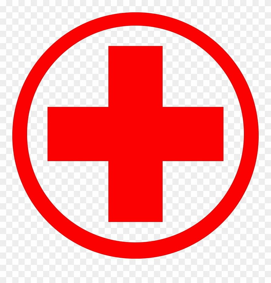 Red Medical Cross Symbol Inside Circle Icon On Transparent Background HD phone wallpaper