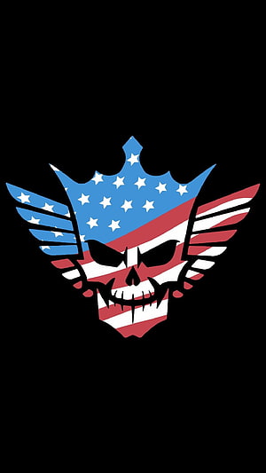 American Flag Skull With Wings Vector Art HD phone wallpaper