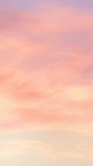 Soft Pastel Peach Sky Gradient with Delicate Clouds and Dreamy Aesthetic HD phone wallpaper