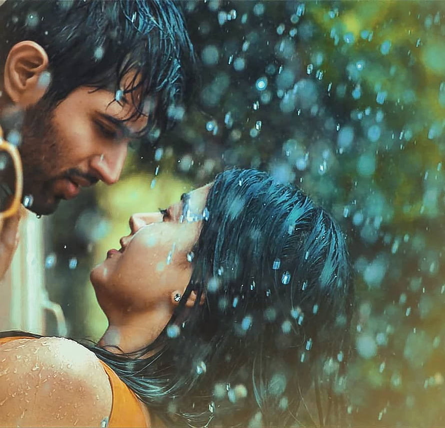 Dear Comrade Romantic Rain Scene with Rashmika and Male Lead HD wallpaper