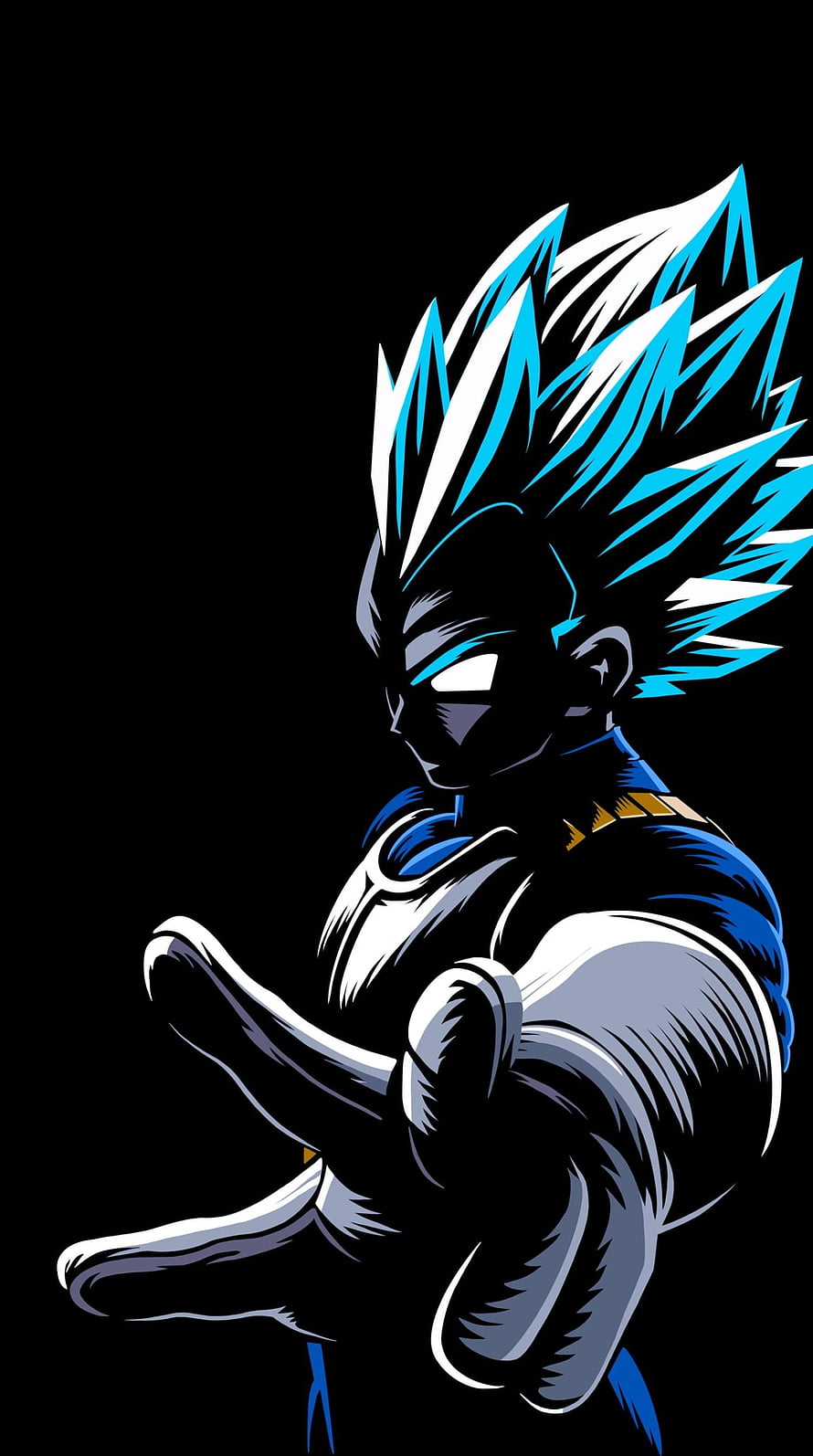 Vegeta Super Saiyan Blue Anime Character Artwork HD phone wallpaper