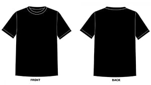 Black T-Shirt Mockup Template Front and Back View for Custom Design HD wallpaper
