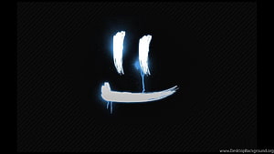 Glowing White Brushstroke Face on Dark Textured Background HD wallpaper