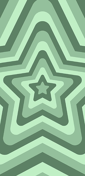 Mint Green Geometric Star Pattern with Layered Chevron Stripes and Minimalist Aesthetic HD phone wallpaper