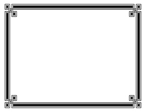 Minimalist Black and White Geometric Certificate Border Template HD wallpaper