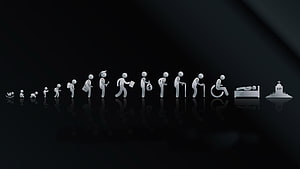Minimalist Human Life Cycle Infographic from Birth to Death on Dark Background, the Human Life Cycle , Human Life Cycle , #human HD wallpaper