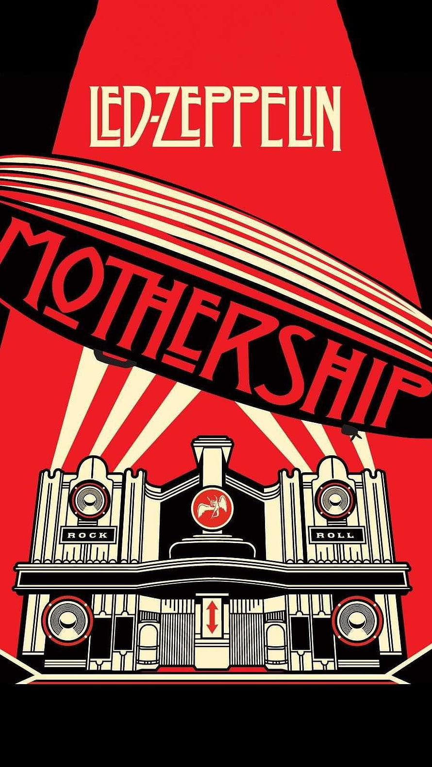 Led Zeppelin Mothership Rock and Roll Airship Poster Art HD phone wallpaper