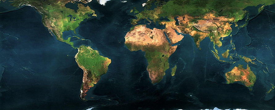 Full Earth Satellite View Showing All Continents and Oceans From Space HD wallpaper