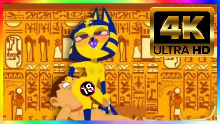 Animated Anubis Character in Ancient Egyptian Tomb Setting HD wallpaper