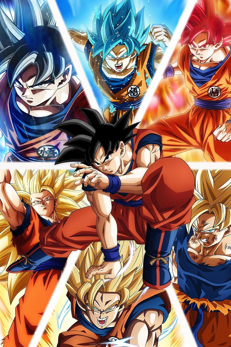 Goku Super Saiyan Blue and Ultra Instinct Dragon Ball Super Anime Wallpaper HD phone wallpaper