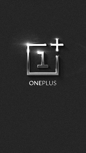 OnePlus Logo on Dark Textured Background with Metallic Shine and Light Flare HD phone wallpaper