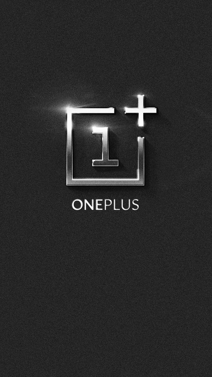 OnePlus Logo on Dark Textured Background with Metallic Shine and Light Flare HD phone wallpaper