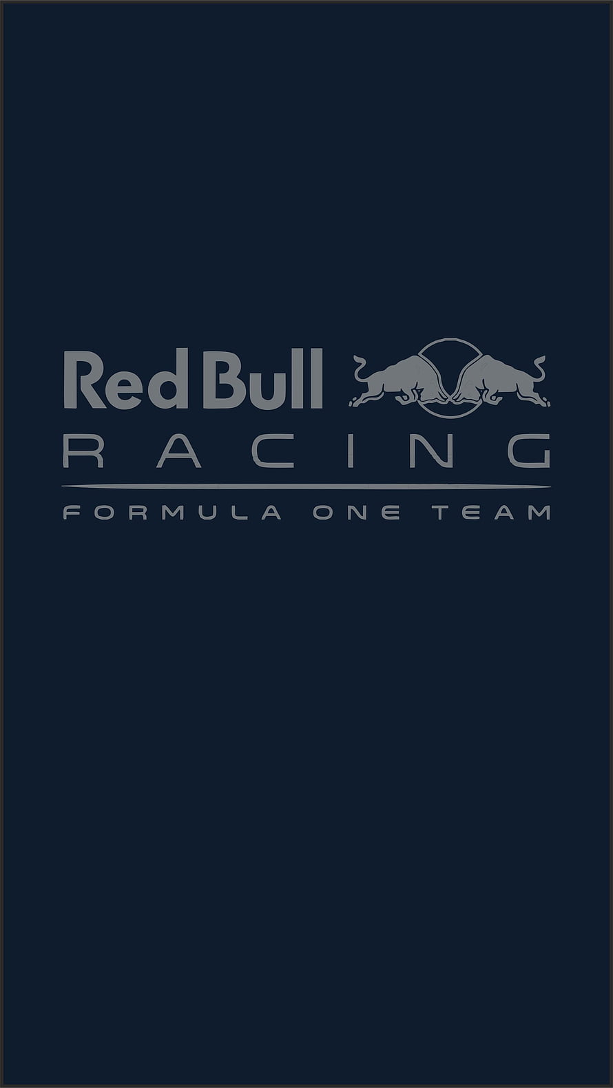 Red Bull Racing Formula One Team Minimalist Logo on Dark Navy Background HD phone wallpaper