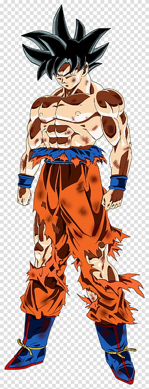 Goku Tattered Orange Gi Anime Character Illustration HD phone wallpaper