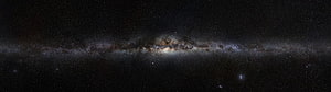 Milky Way Galaxy Panorama Wallpaper - Stunning Night Sky with Stars and Cosmic Dust HD wallpaper