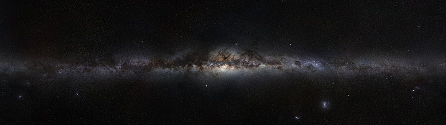 Milky Way Galaxy Panorama Wallpaper - Stunning Night Sky with Stars and Cosmic Dust HD wallpaper