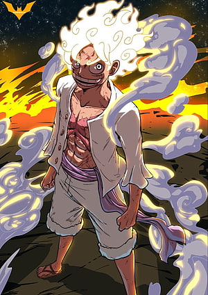 Monkey D. Luffy Gear 5 Sun God Nika Form Anime Wallpaper HD phone wallpaper