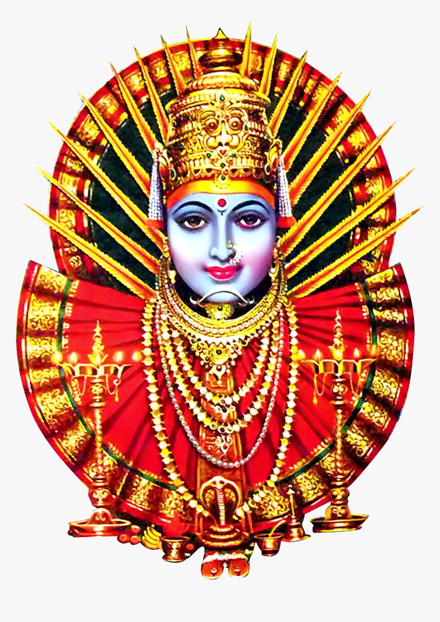 Yellamma Devi Divine Portrait with Golden Crown and Radiant Halo HD phone wallpaper