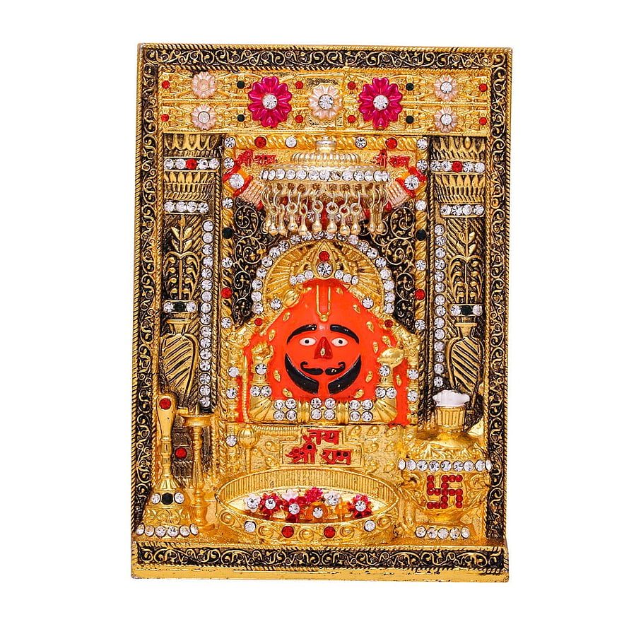 Salasar Balaji Hanuman God Ornate Gold Showpiece with Gemstone Details, Buy Divine Gifts Salasar Balaji /Hanuman God Bajrangbali Mahavir Statue Table Showpiece, #salasar balaji HD phone wallpaper