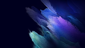 Abstract Glittering Blue and Purple Particle Waves on Dark Background HD wallpaper