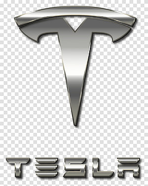 Tesla Metallic Logo with Chrome Lettering on Transparent Background HD phone wallpaper