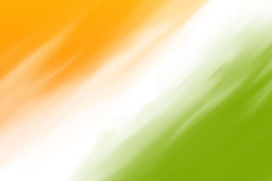 Abstract Indian Flag Colors with Diagonal Orange White and Green Gradient Waves HD wallpaper
