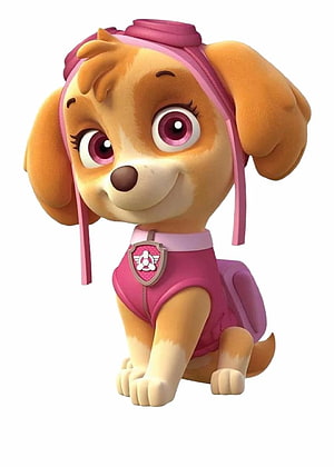 Skye from Paw Patrol in Pink Aviator Helmet and Vest HD phone wallpaper