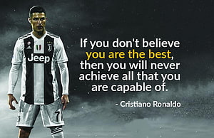 Cristiano Ronaldo Juventus Motivational Quote Wallpaper HD wallpaper
