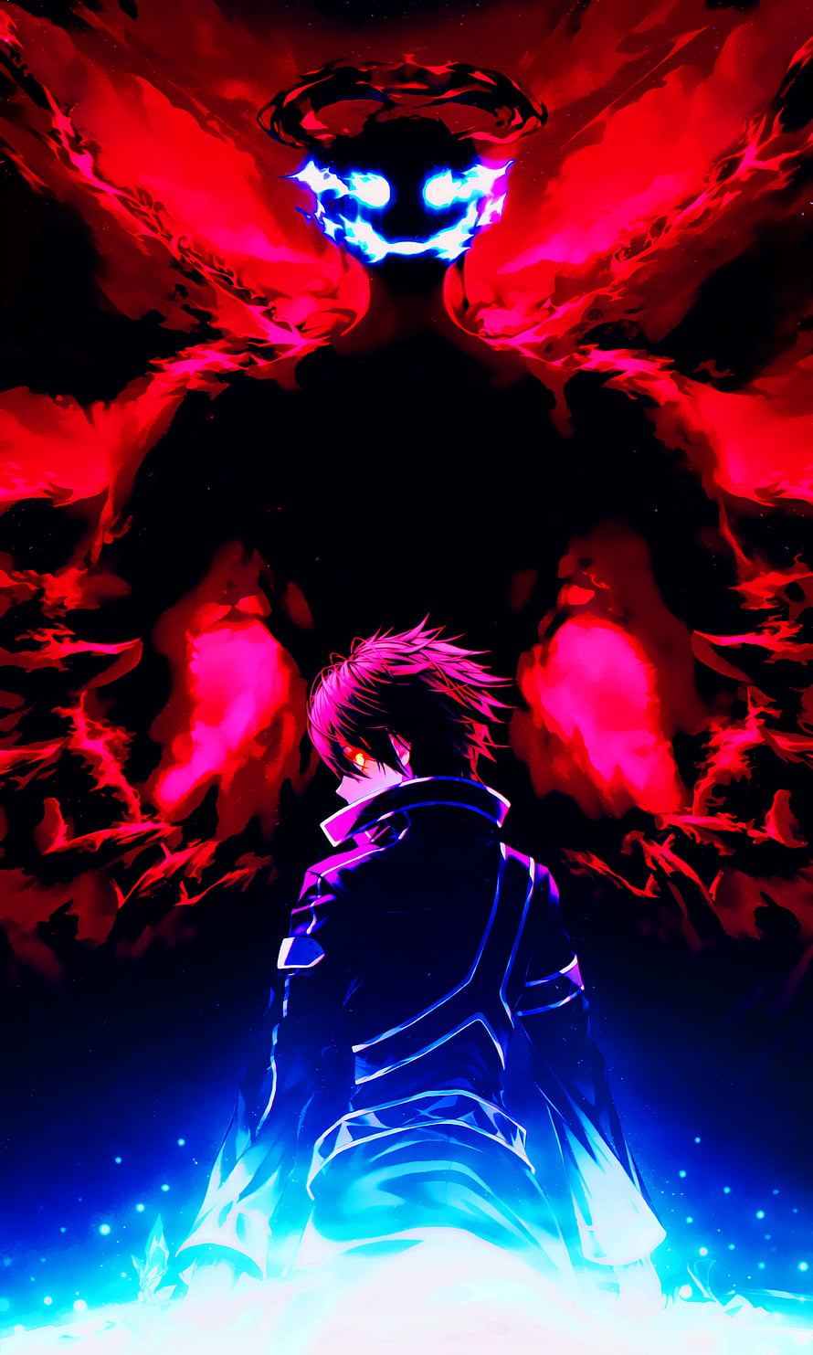 Kirito Confronting Gabriel in Sword Art Online Alicization War of the Underworld HD phone wallpaper