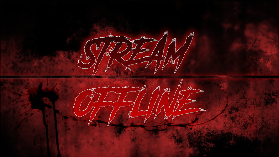 Stream Offline Grunge Typography with Red Ink Splatter on Dark Background HD wallpaper