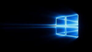 Windows 10 Default Blue Neon Logo Wallpaper HD wallpaper