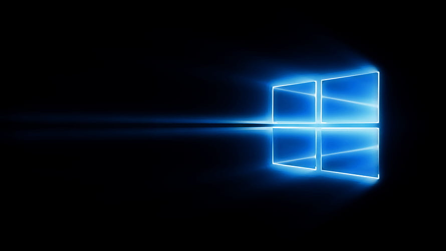Windows 10 Default Blue Neon Logo Wallpaper HD wallpaper