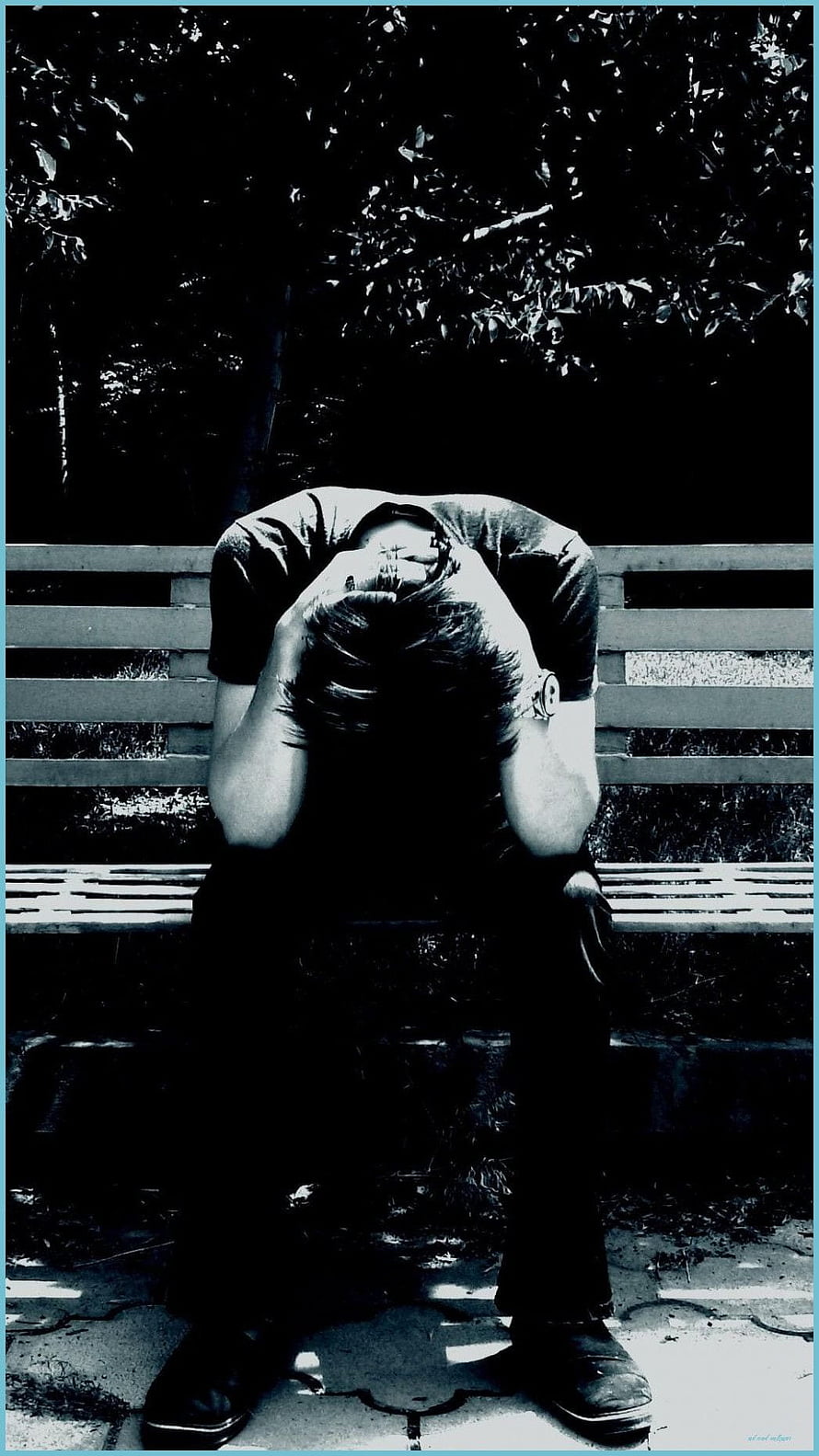 Sad Man Sitting on Bench with Head in Hands Black and White Photo, Five Ugly Truth About Sad Mood, mood off boy HD phone wallpaper