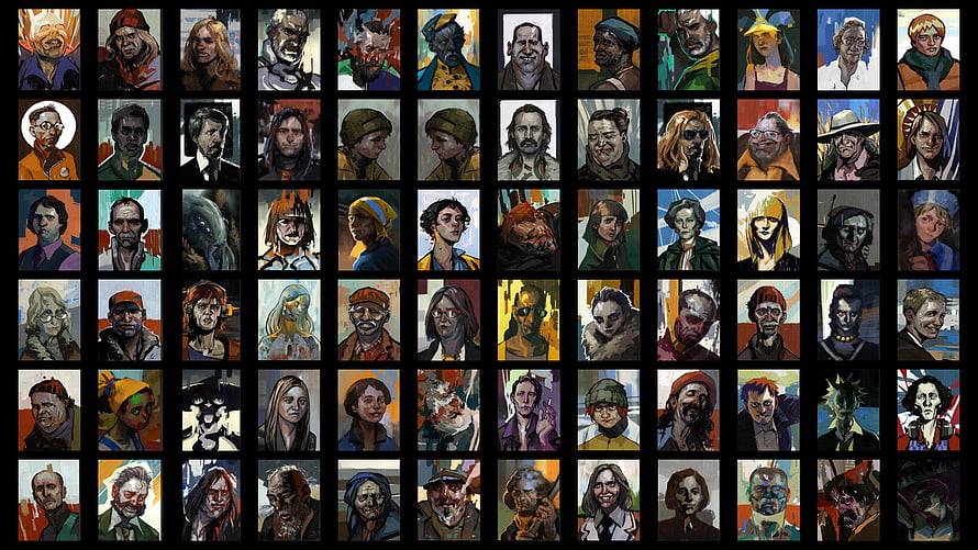 Disco Elysium Character Portrait Grid Artwork HD wallpaper