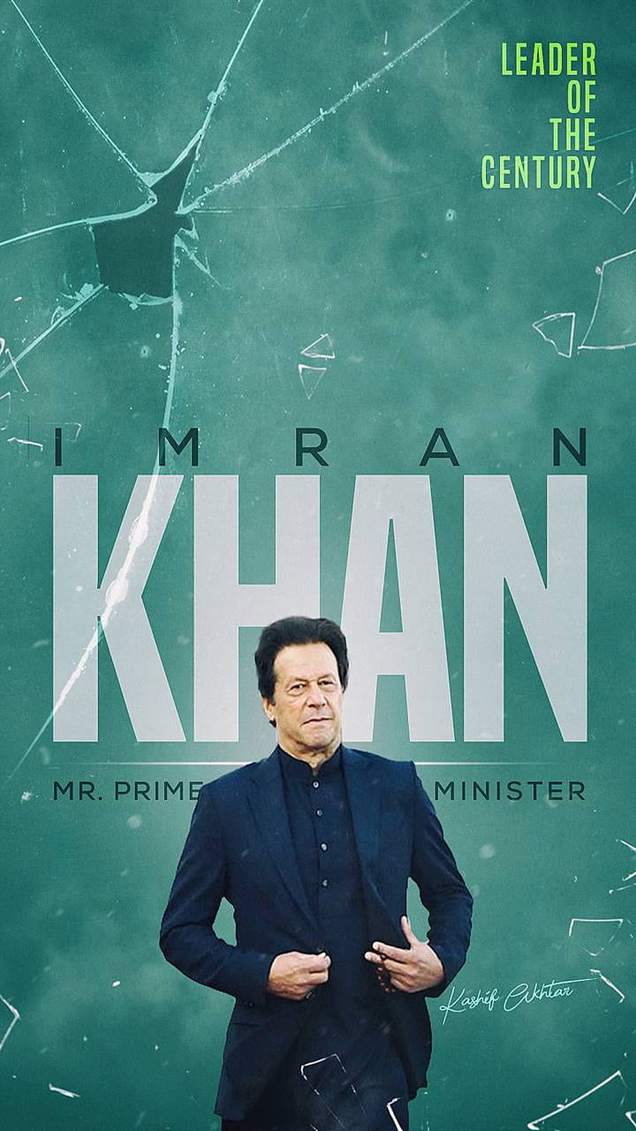 Imran Khan Political Portrait Wallpaper Green Background HD phone wallpaper