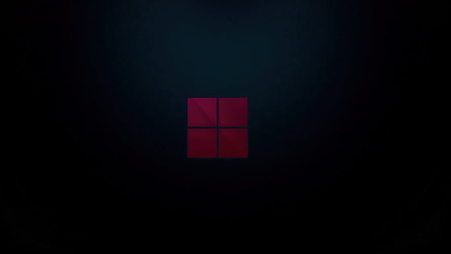 Dark Red Windows 11 Logo Wallpaper HD wallpaper