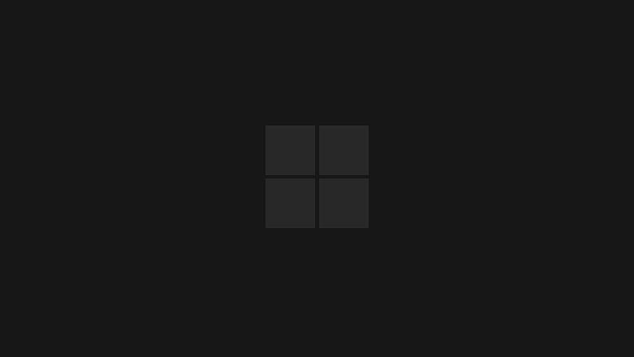 Minimalist Dark Windows 11 Logo Wallpaper HD wallpaper