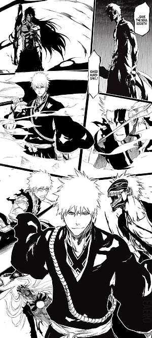 Ichigo Kurosaki Bleach Manga Panel Compilation Black and White Anime Art, Eaero, ichigo manga HD phone wallpaper