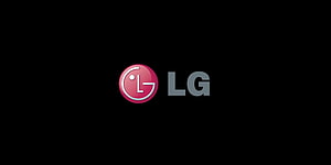 LG Electronics Corporate Logo on Black Background HD wallpaper