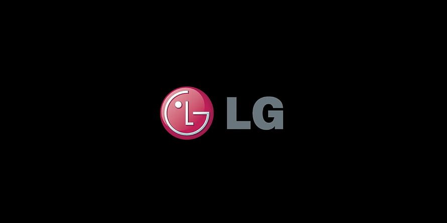 LG Electronics Corporate Logo on Black Background HD wallpaper