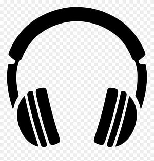 Minimalist Black Over-Ear Headphones Silhouette Icon on Transparent Background HD phone wallpaper