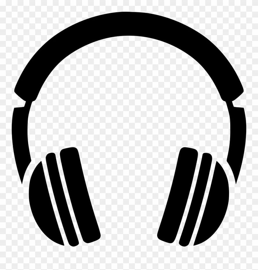 Minimalist Black Over-Ear Headphones Silhouette Icon on Transparent Background HD phone wallpaper