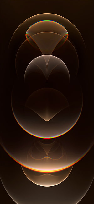 Abstract Geometric Spheres With Rainbow Chromatic Aberration Edges On Dark Background HD phone wallpaper
