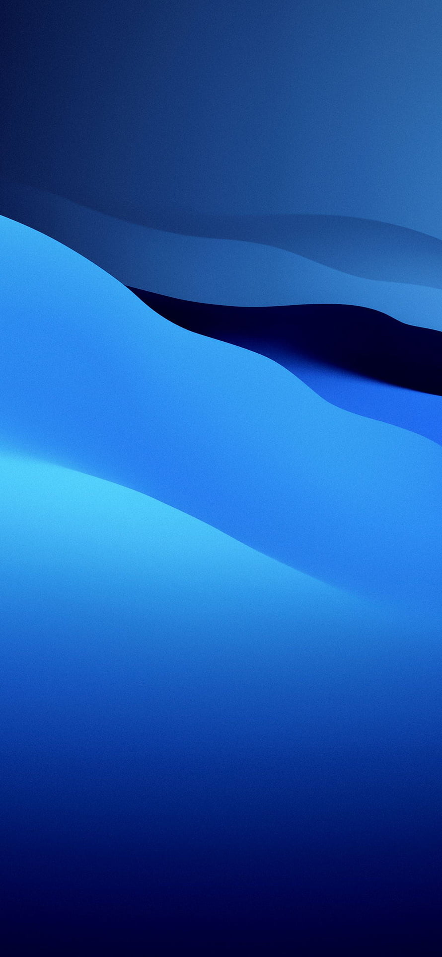 Abstract Blue Gradient Waves Minimalist Wallpaper HD phone wallpaper